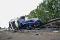 LKW umgestuerzt A 1 Rich Saarbruecken P070